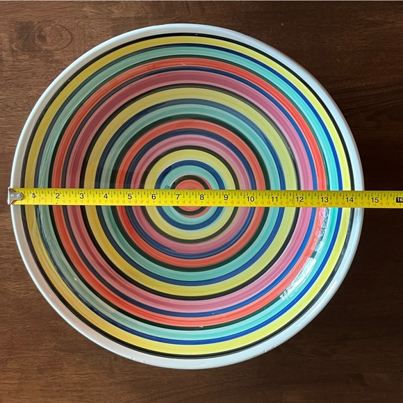 Huge Italian Glazed Stoneware Bowl - Picture 10 of 10